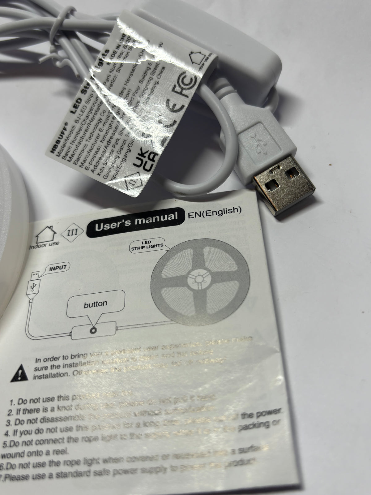 ✨ Bande Lumineuse LED USB Blanche 5 Mètres – Éclairage d’Ambiance Facile à Installer !
