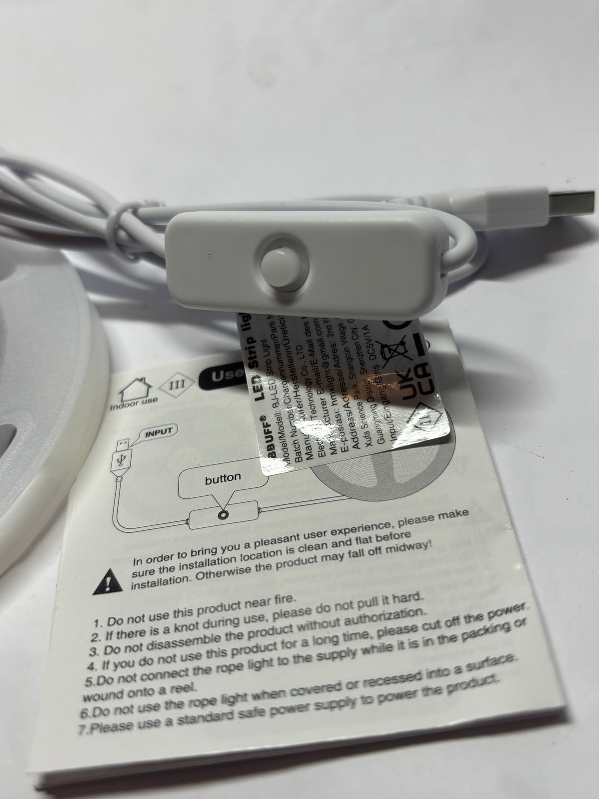 ✨ Bande Lumineuse LED USB Blanche 5 Mètres – Éclairage d’Ambiance Facile à Installer !