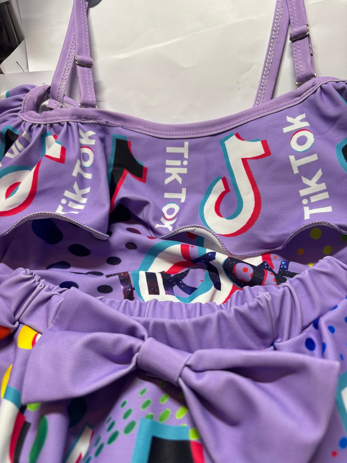 🌸 Ensemble de bain 2 pièces TikTok® pour fillette – Taille 140 – Neuf