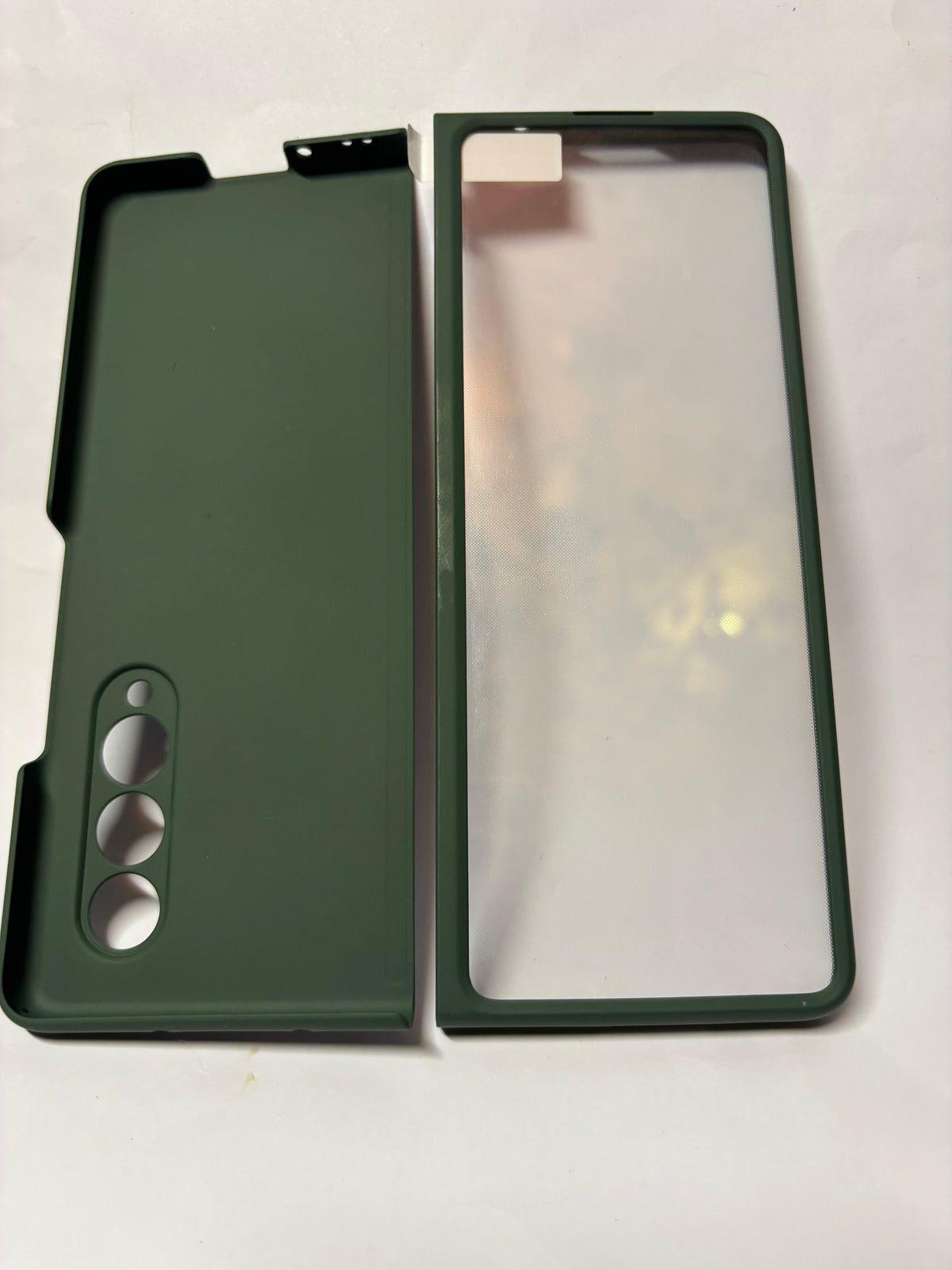 📱 Coque intégrale 360° Samsung Galaxy Z Fold 3 – Verre trempé intégré – Vert nuit