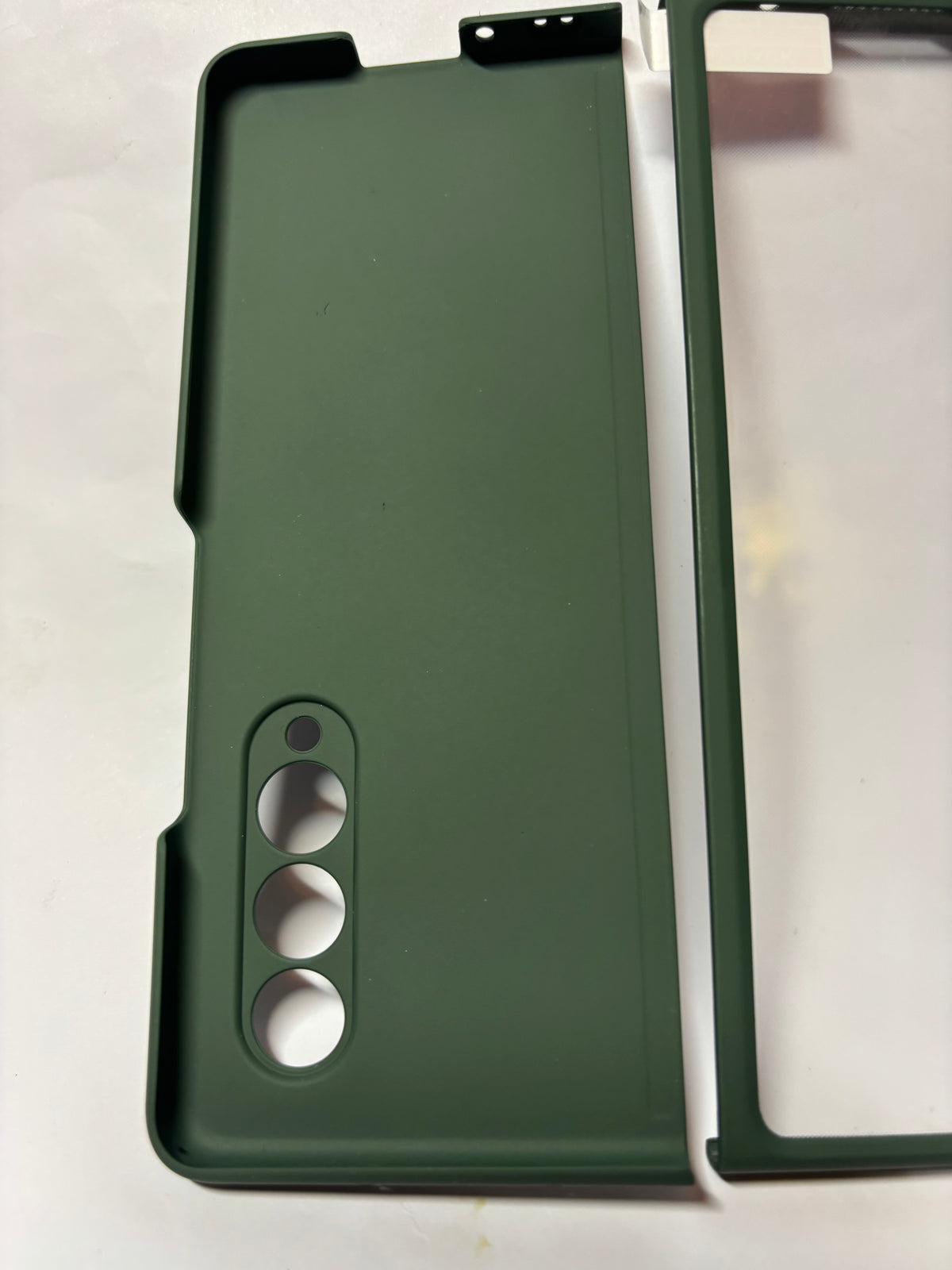 📱 Coque intégrale 360° Samsung Galaxy Z Fold 3 – Verre trempé intégré – Vert nuit