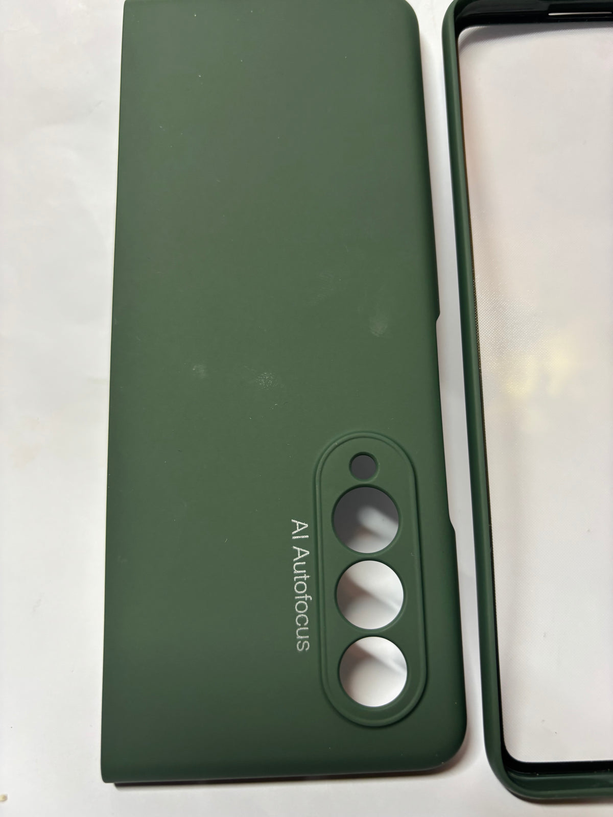 📱 Coque intégrale 360° Samsung Galaxy Z Fold 3 – Verre trempé intégré – Vert nuit