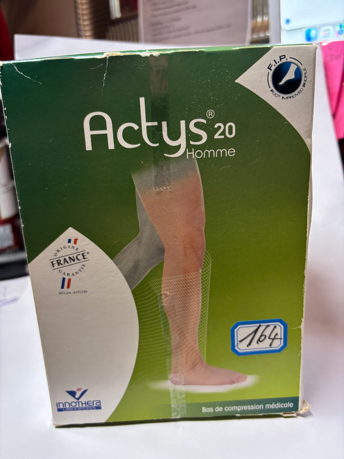 🧦 Lot de 2 paires de bas de contention ACTYS 20 Homme – Classe 2 – Innothéra – Neufs
