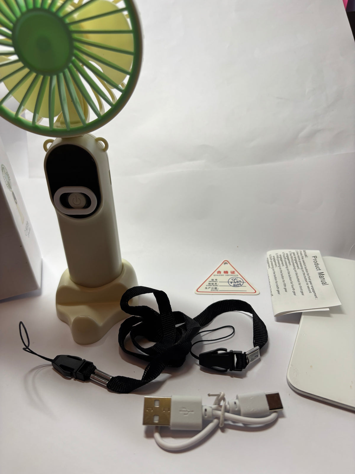 Ventilateur portable rechargeable USB-C STRHAGO Blanc