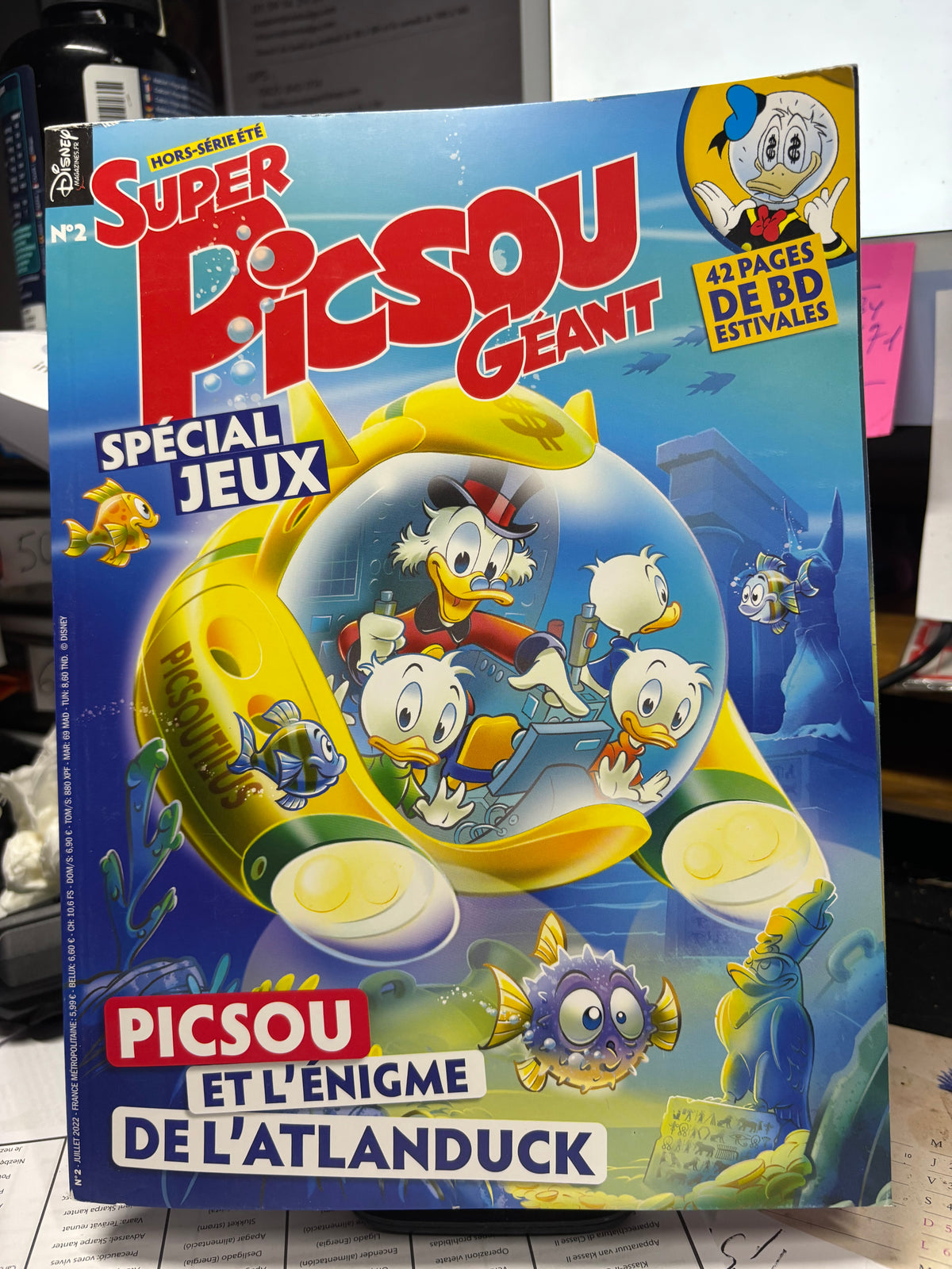 📚 LOT DE 3 GROSSES BD DISNEY MICKEY &amp; PICSOU – ÉTAT NEUF
