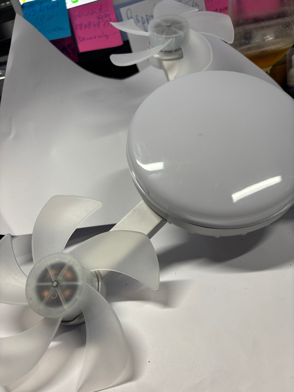 Ventilateur plafonnier LED E27 F3+ – 3 moteurs – 3 têtes orientables