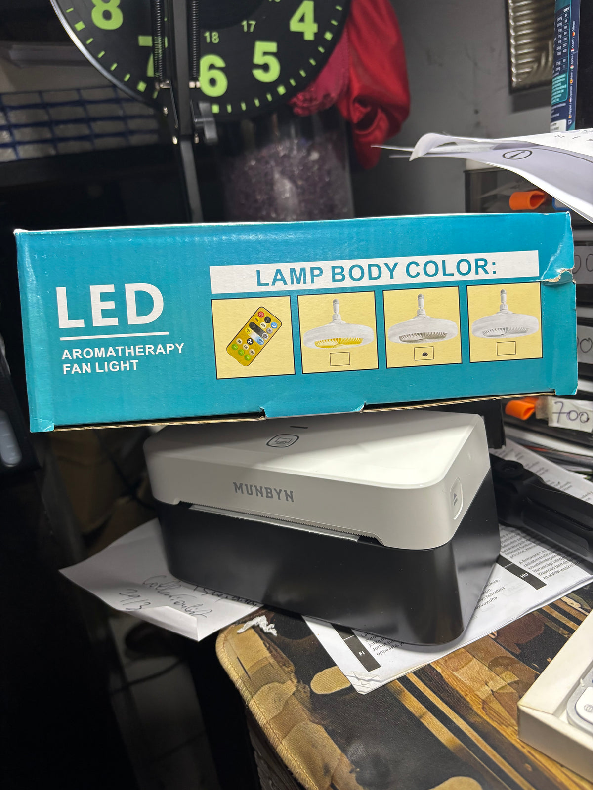 Ventilateur plafonnier LED E27 F3+ – 3 moteurs – 3 têtes orientables