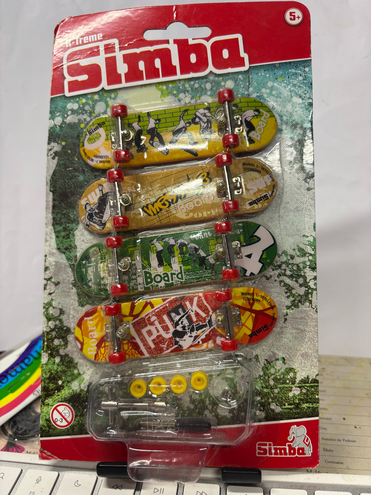 Coffret de 4 mini-skates à doigts Simba X-Treme – 90 mm