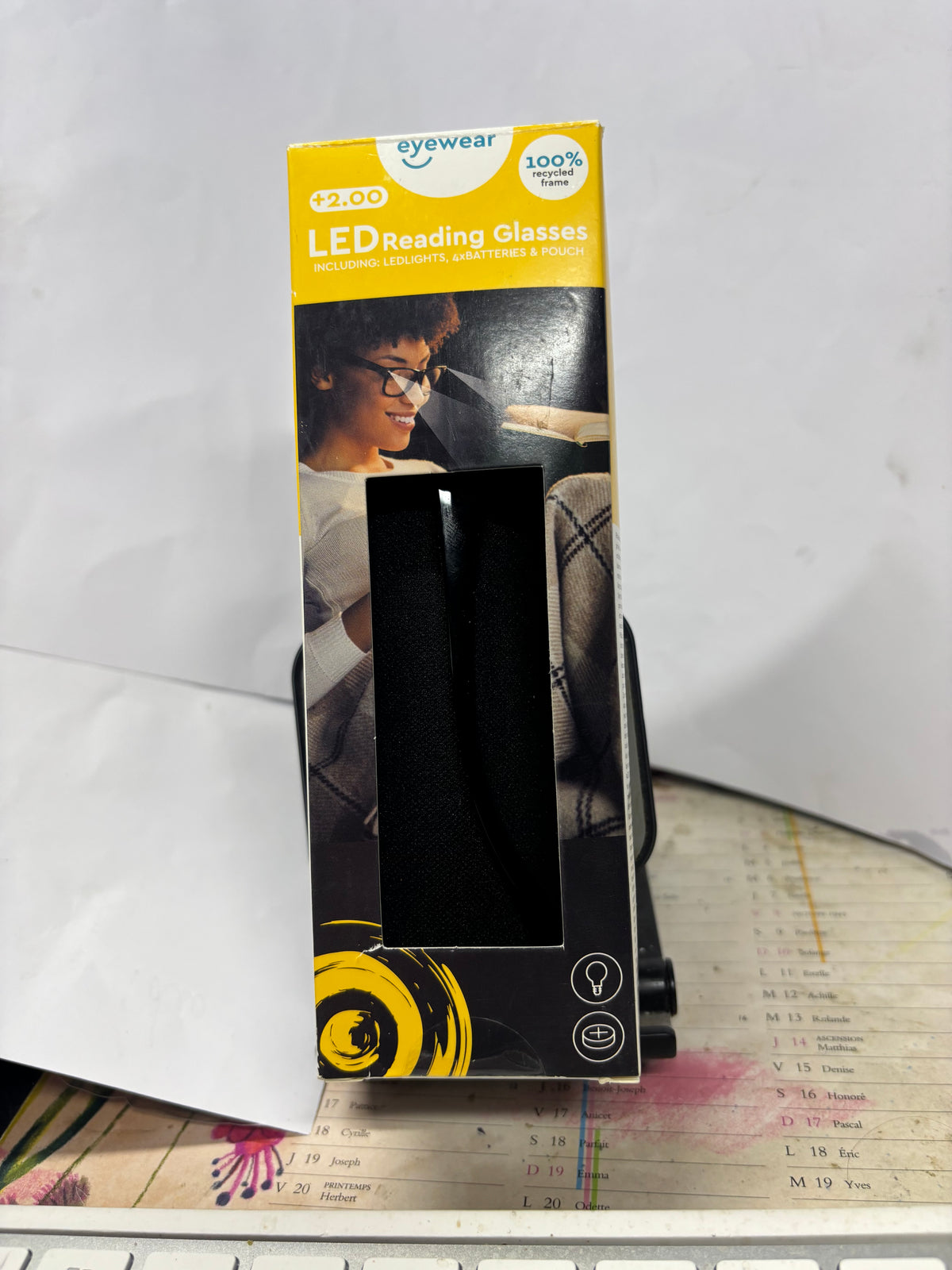 Lunettes de lecture LED +2,00 avec éclairage intégré