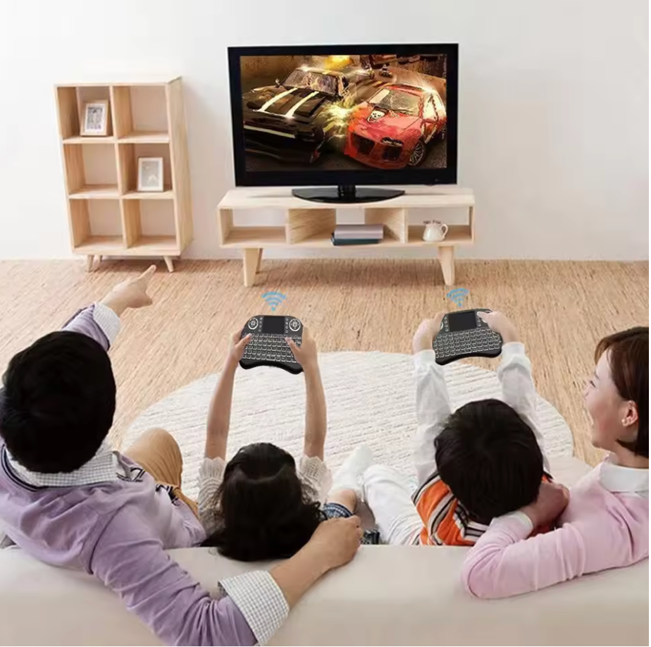🌈 Mini clavier sans fil Bluetooth &amp; 2.4G avec pavé tactile – Rétroéclairage RGB – Android TV, PC, Smart TV