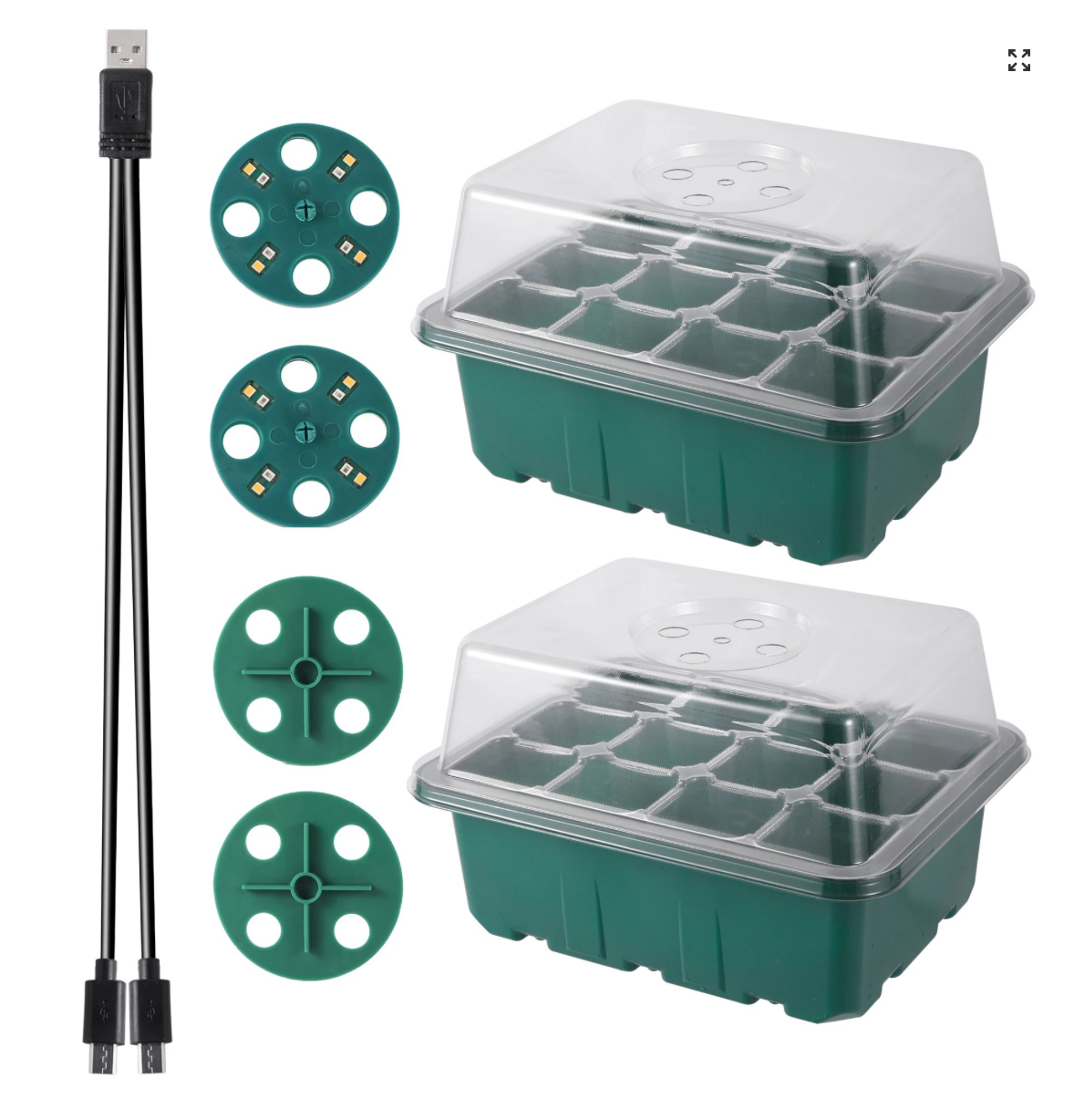 MINI SERRE POUR SEMIS AVEC ÉCLAIRAGE LED –