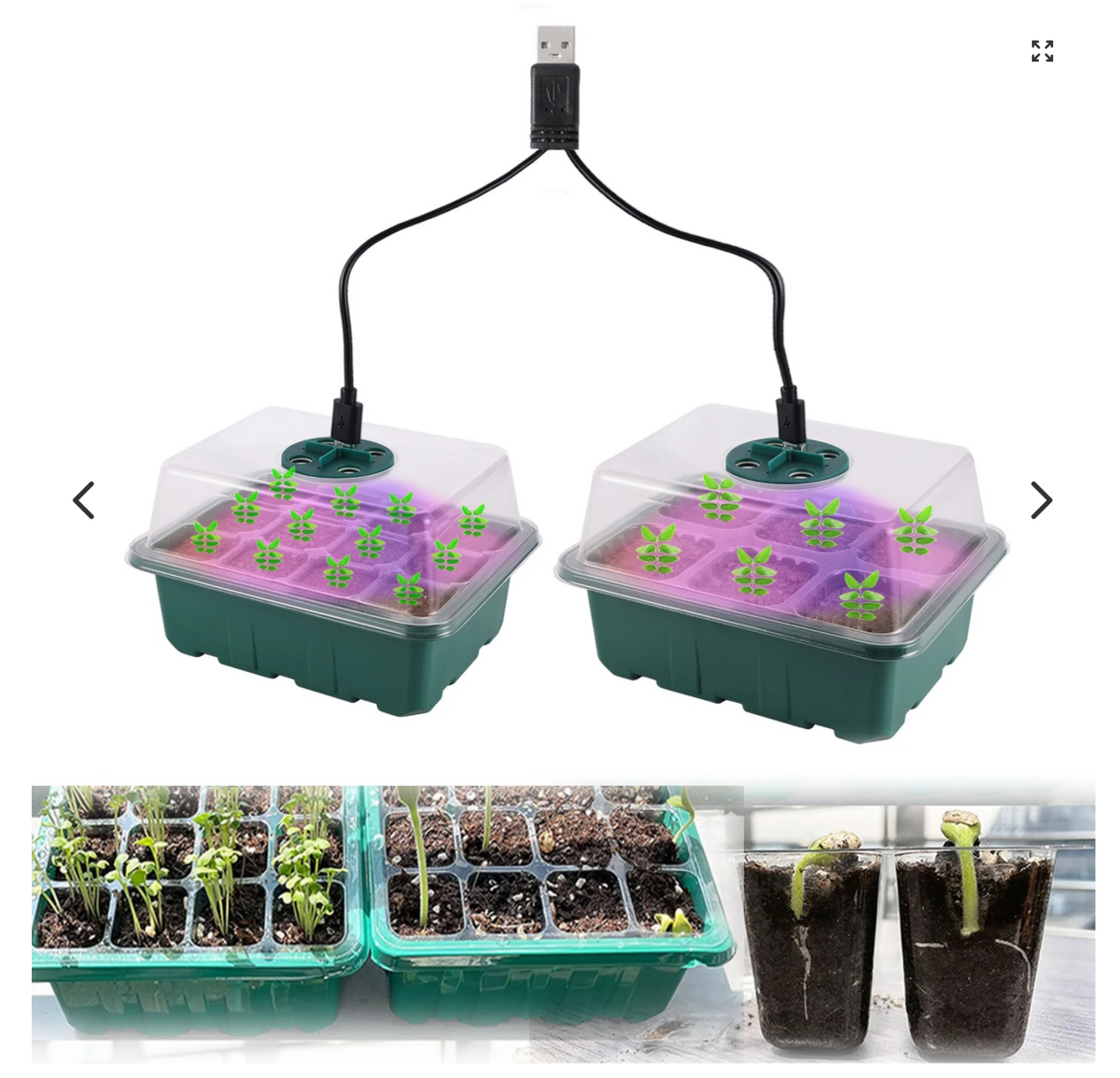 MINI SERRE POUR SEMIS AVEC ÉCLAIRAGE LED –