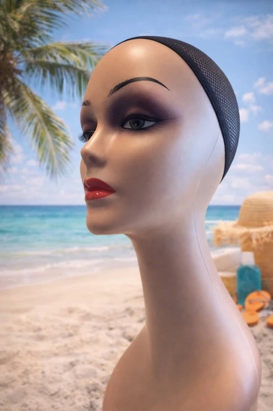 Tête de mannequin professionnelle - Teint hâlé - Taille 54