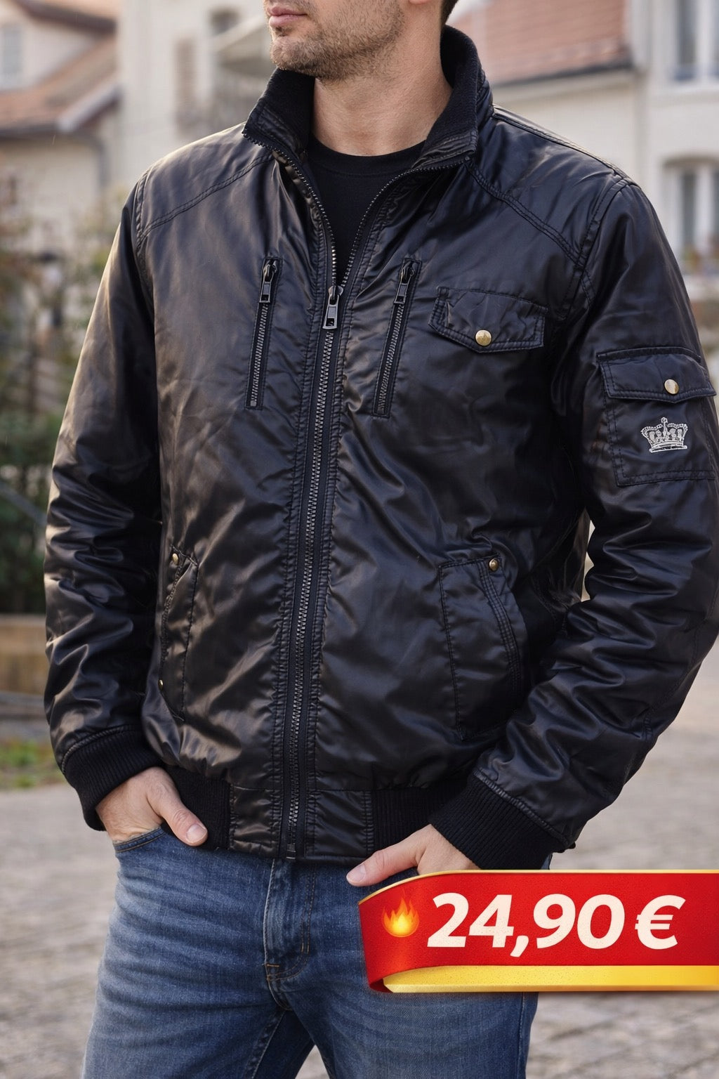 Blouson noir  XL