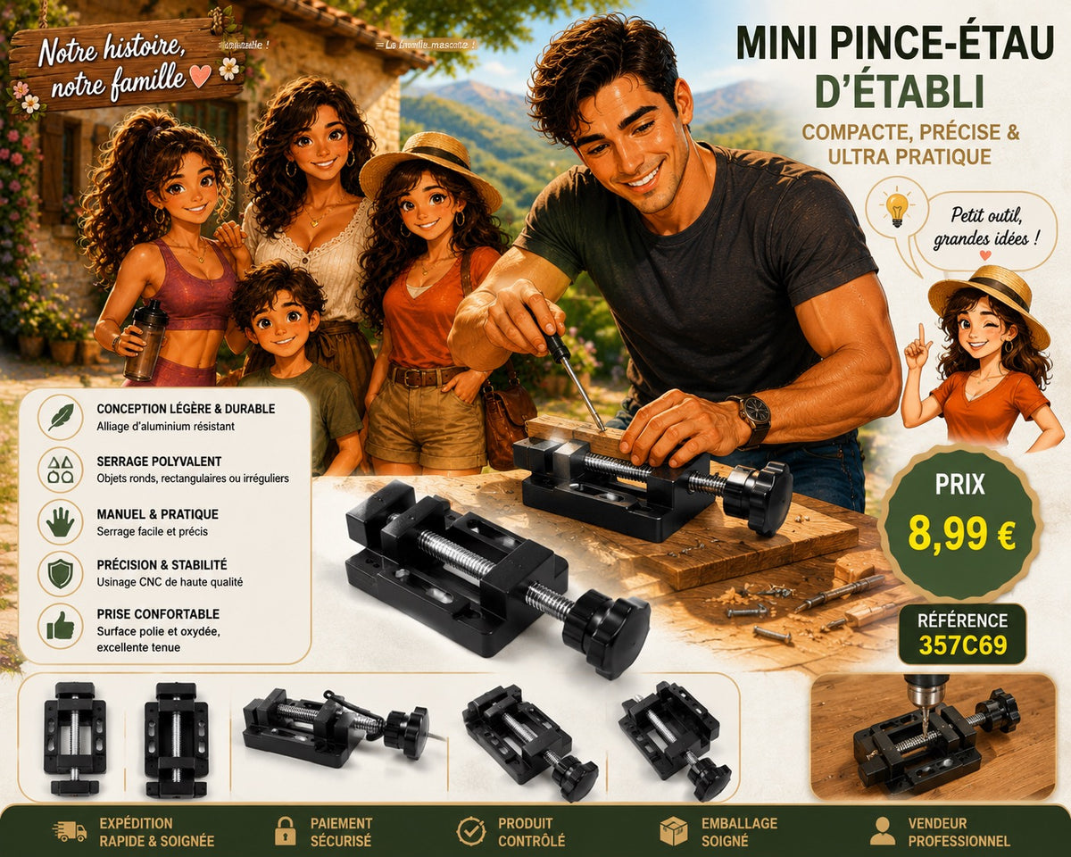 ✨ MINI PINCE-ÉTAU D’ÉTABLI – COMPACTE, PRÉCISE & ULTRA PRATIQUE ✨