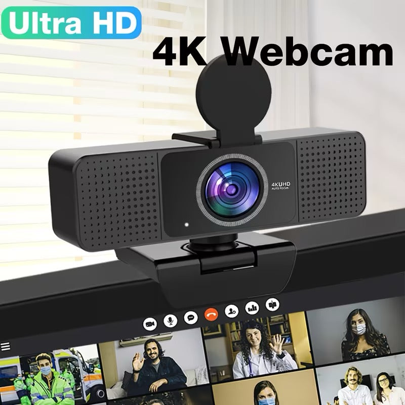 WEBCAM 4K ULTRA HD – AUTOFOCUS – MICRO INTÉGRÉ – CACHE CONFIDENTIALITÉ
