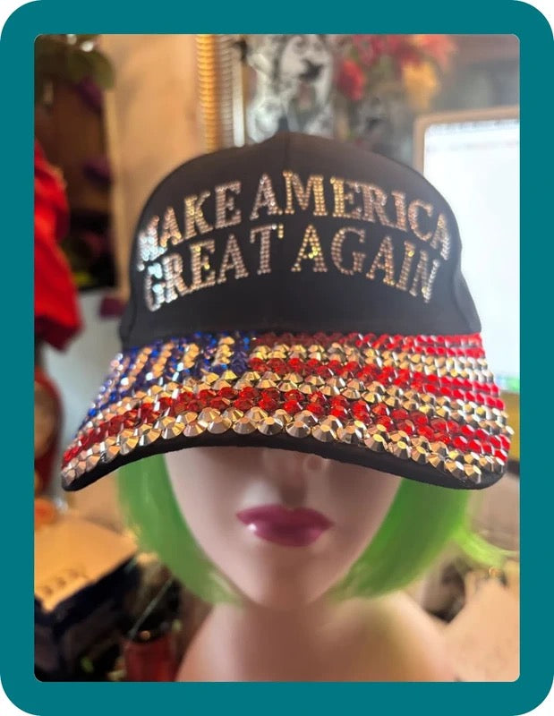CASQUETTE STRASS « MAKE AMERICA GREAT AGAIN »