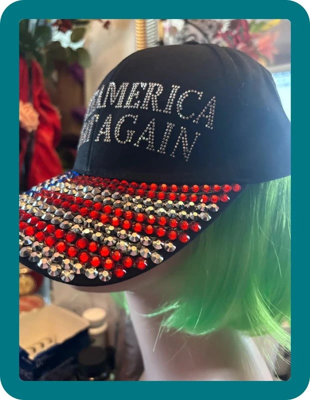 CASQUETTE STRASS « MAKE AMERICA GREAT AGAIN »