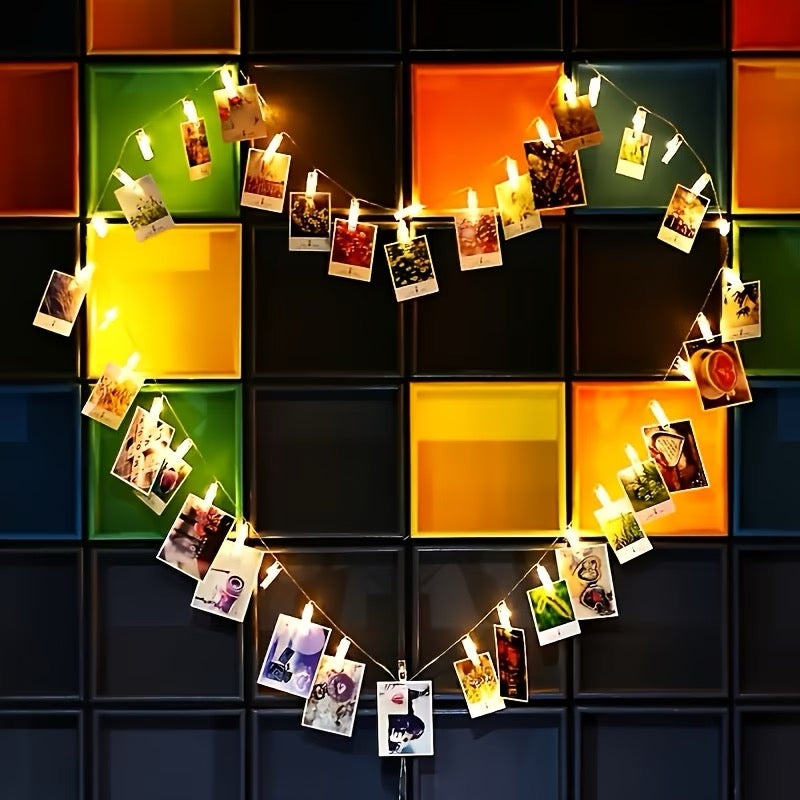 ✨ Guirlande lumineuse à photos – 40 LED &amp; 40 mini pinces ✨