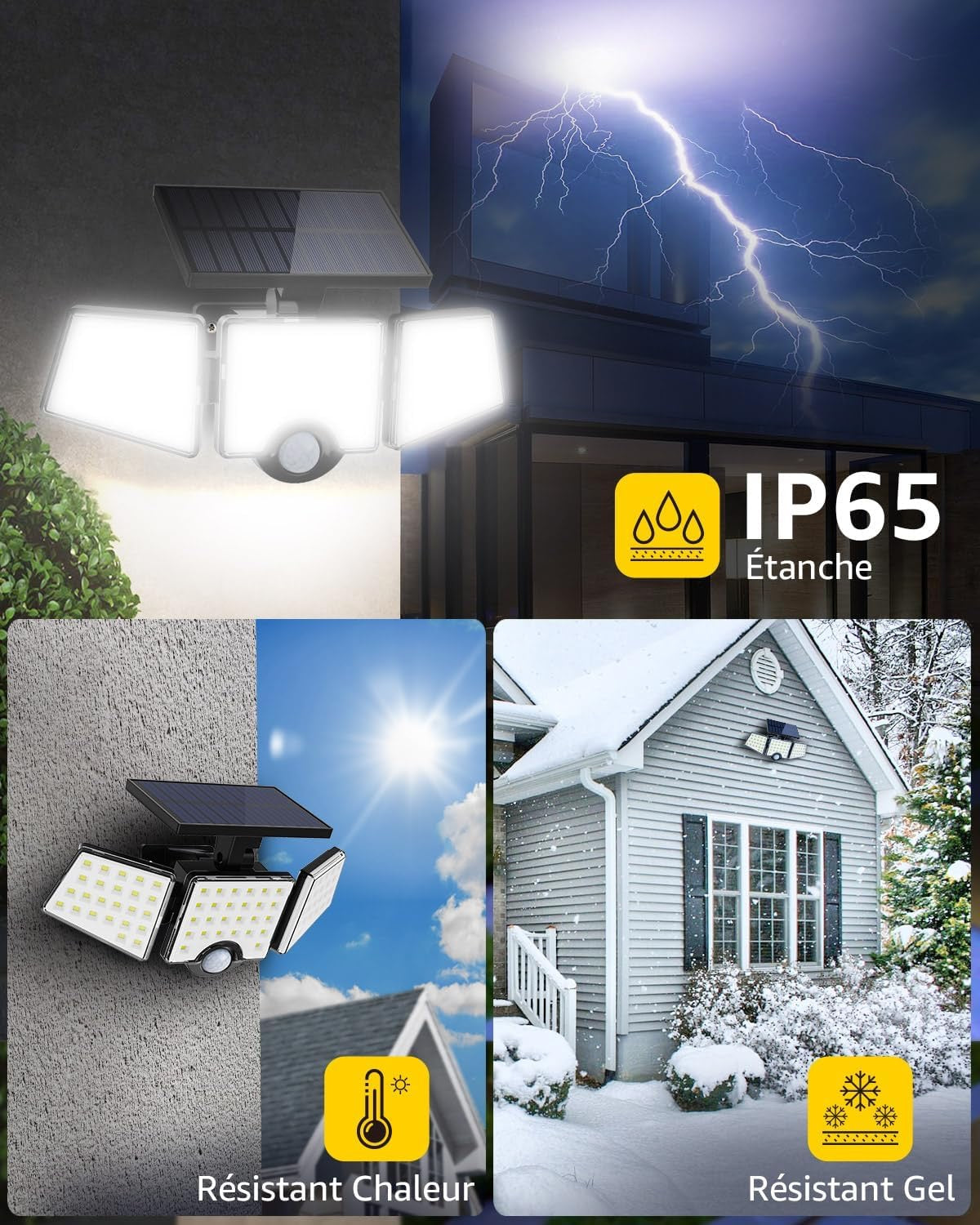 LAMPE SOLAIRE EXTÉRIEUR – DÉTECTEUR DE MOUVEMENT