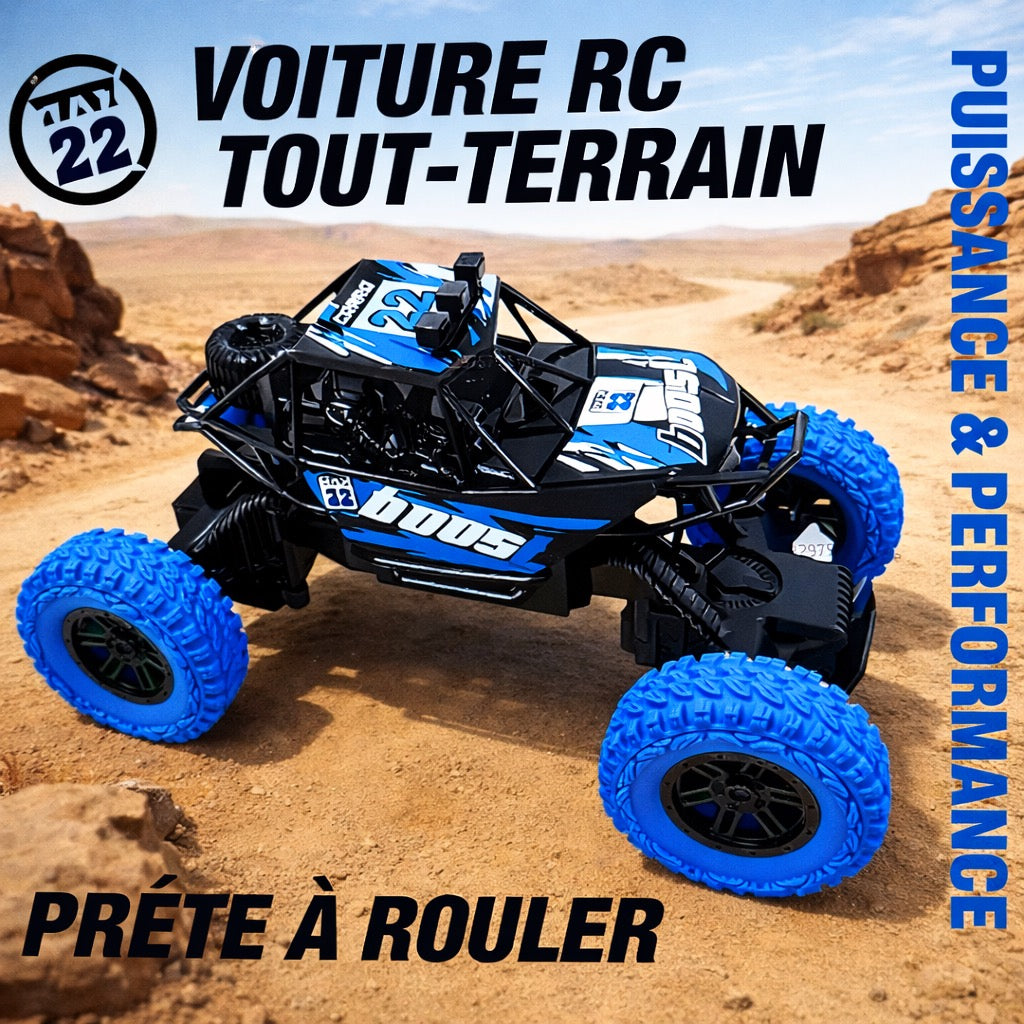 Voiture Radiocommandée Tout-Terrain Buggy RC - Recharge USB - 21 cm