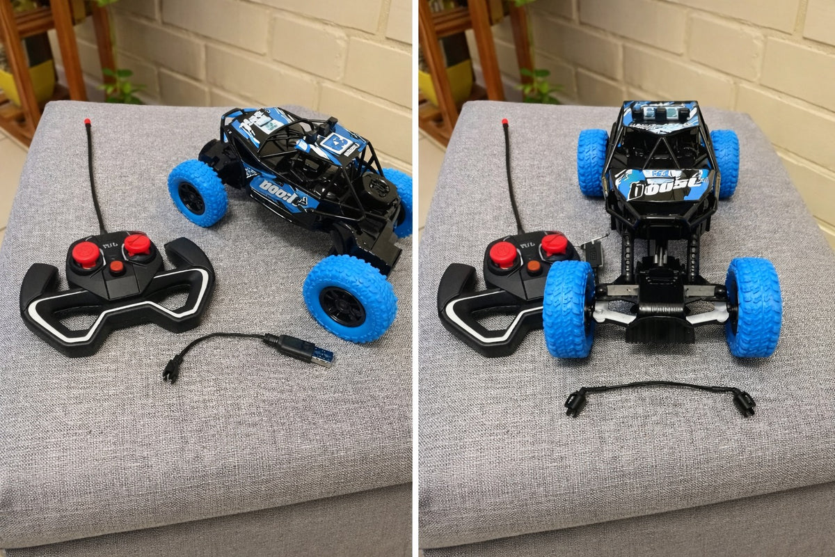 Voiture Radiocommandée Tout-Terrain Buggy RC - Recharge USB - 21 cm