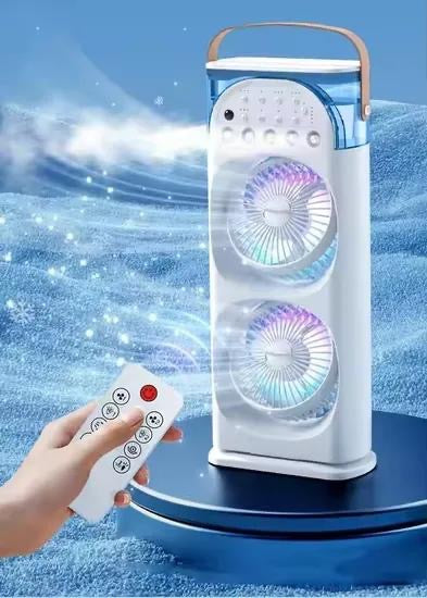 VENTILATEUR BRUMISATEUR DOUBLE TURBINE USB