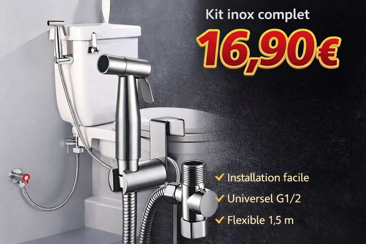 Kit douchette WC inox 316