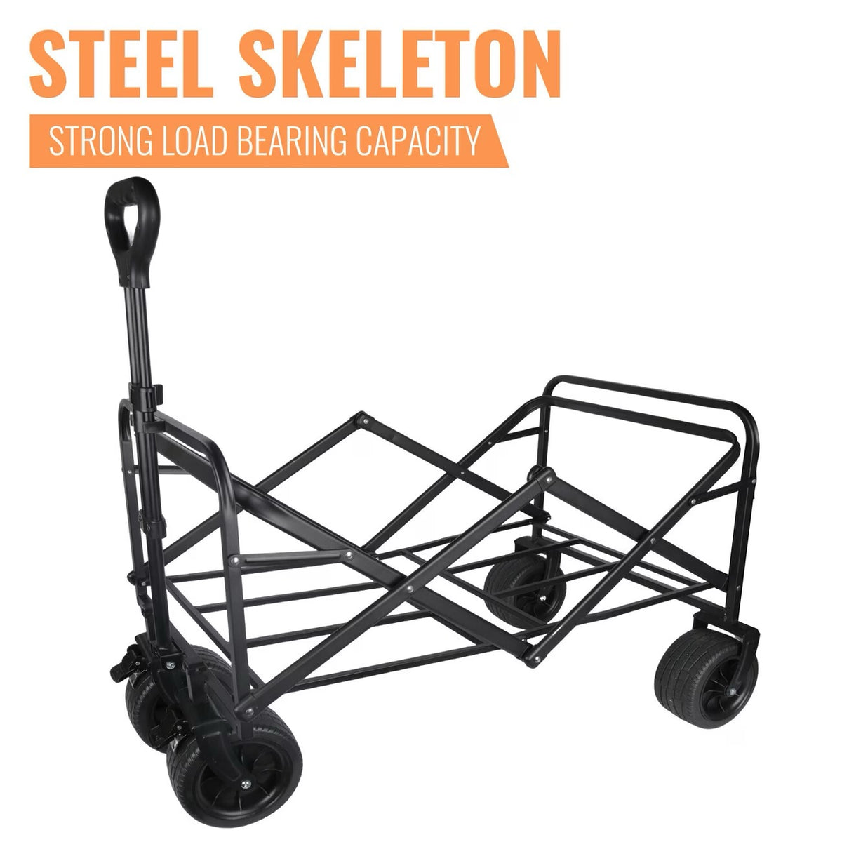 Grand Chariot de Jardin Tout-Terrain Pliable