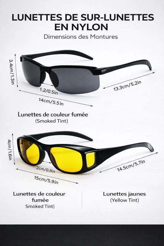 Lot de 3 Lunettes Anti-Éblouissement – Neuves
