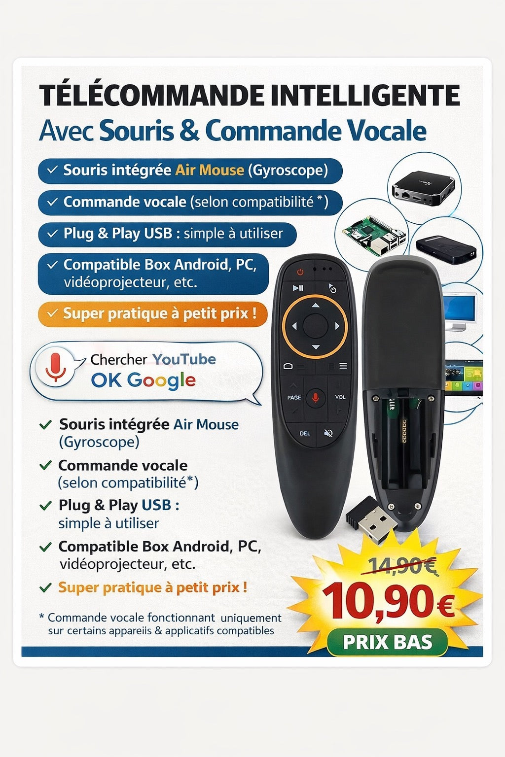 TÉLÉCOMMANDE INTELLIGENTE G10S