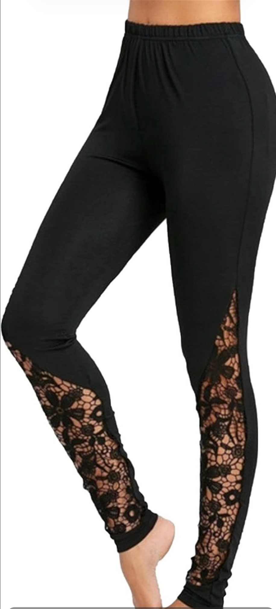 ✨ LEGGING NOIR AJOURÉ DENTELLE – ÉLÉGANCE & CONFORT ✨