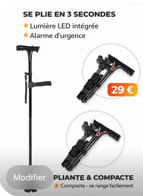 Canne télescopique de sécurité