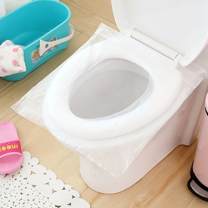 🚻 Housses de siège de toilette jetables – Lot de 50 protections individuelles imperméables