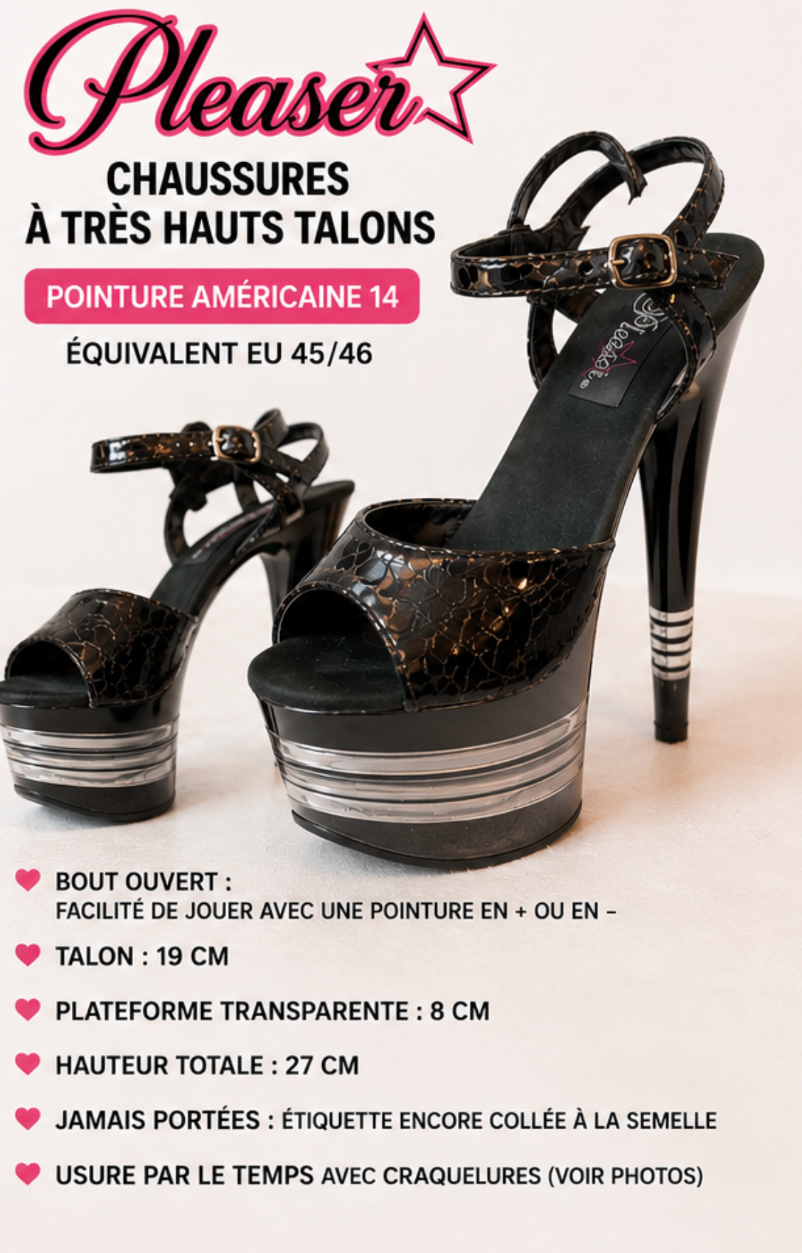 👠 PLEASER – CHAUSSURES À TRÈS HAUTS TALONS 👠