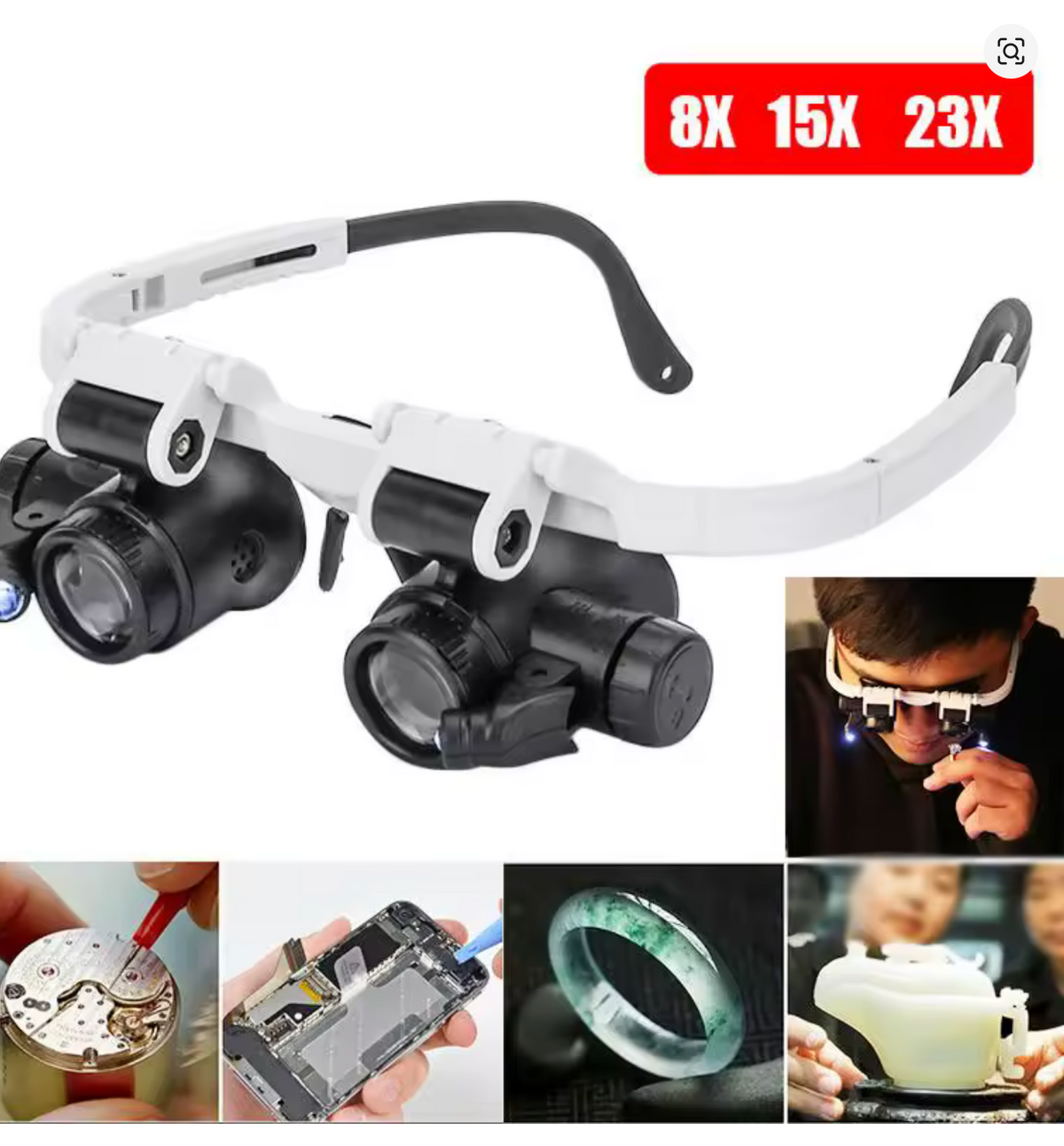 🔍 Loupes Binoculaires LED Professionnelles 8x / 15x / 23x