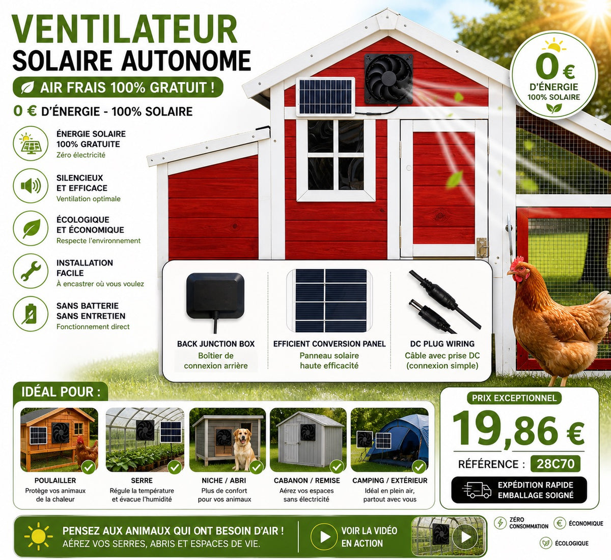 VENTILATEUR SOLAIRE AUTONOME