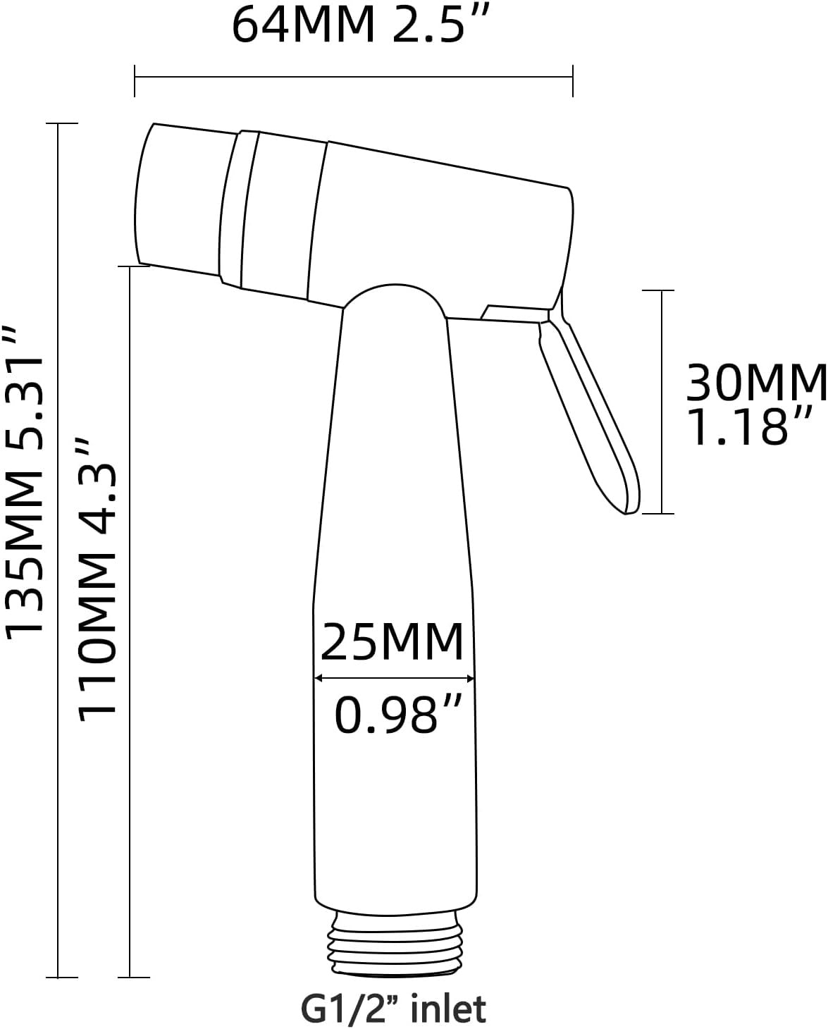Handbrause gebürsteter Stahl or pretium