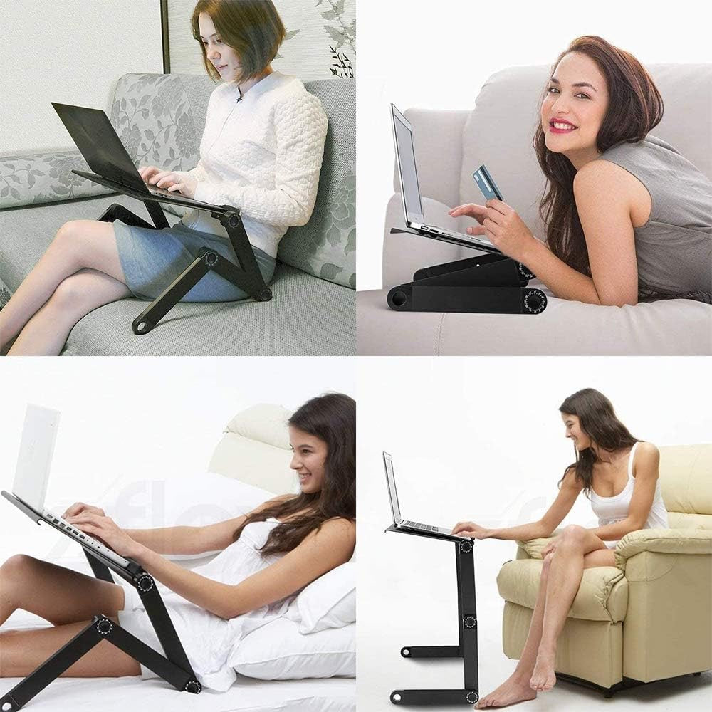 💻 TABLE ORDINATEUR PLIABLE 360° – RÉGLABLE MULTI-USAGES