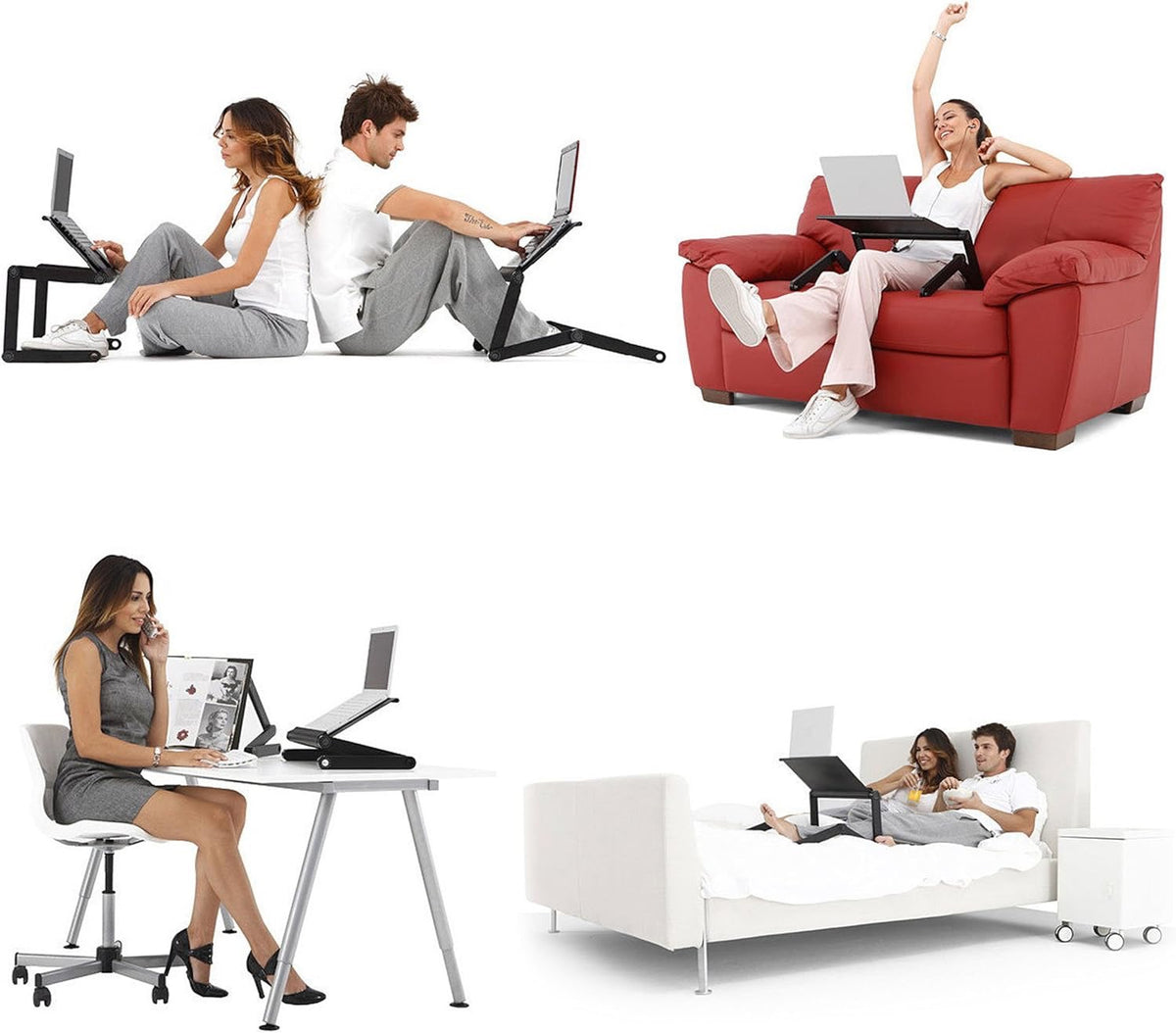 💻 TABLE ORDINATEUR PLIABLE 360° – RÉGLABLE MULTI-USAGES