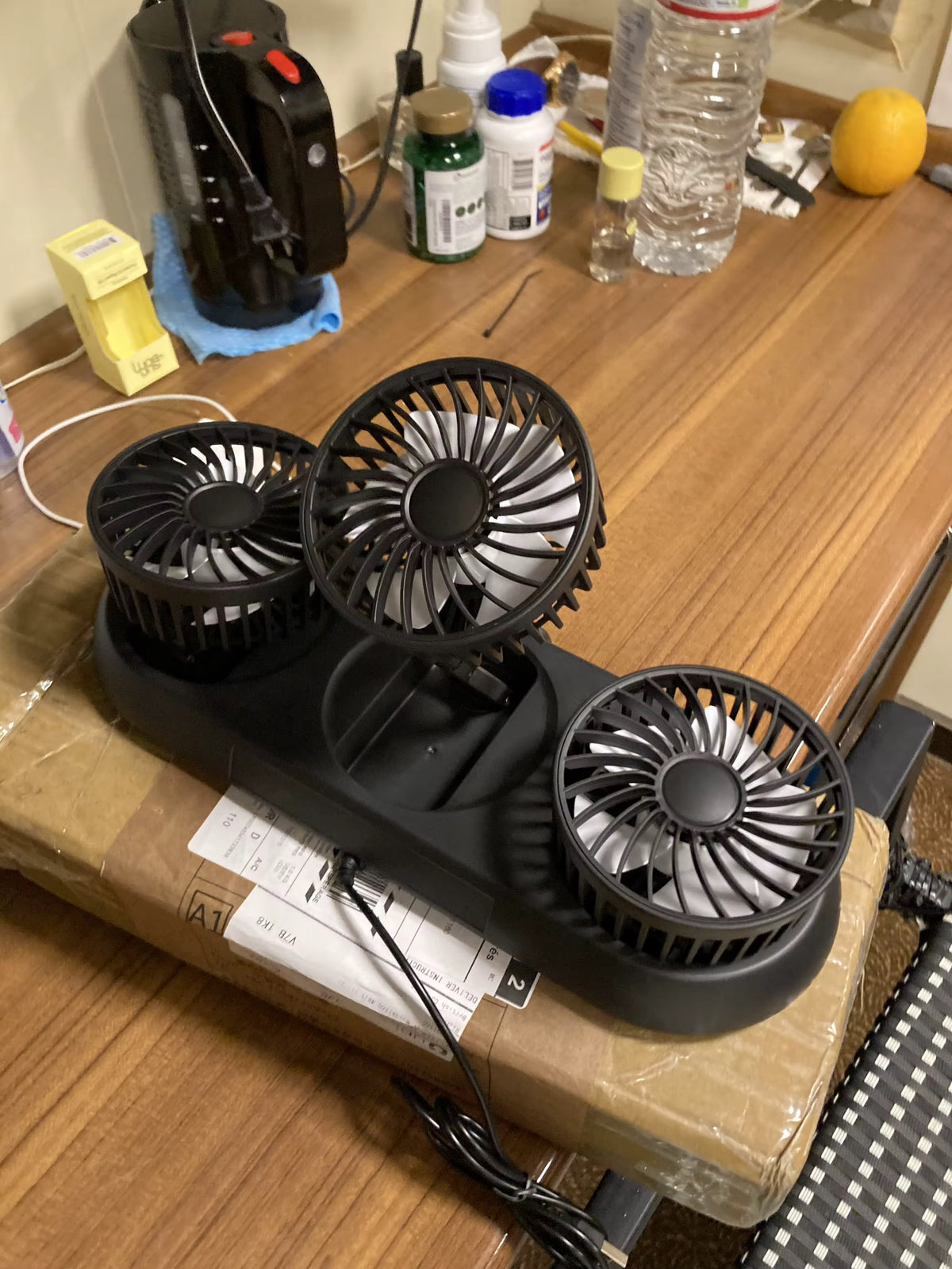 Ventilateur voiture 3 têtes