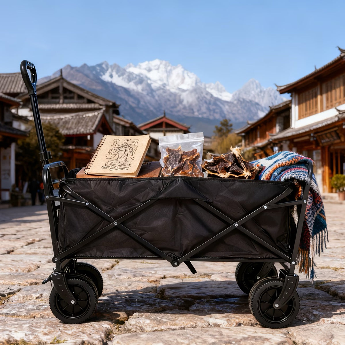 Grand Chariot de Jardin Tout-Terrain Pliable