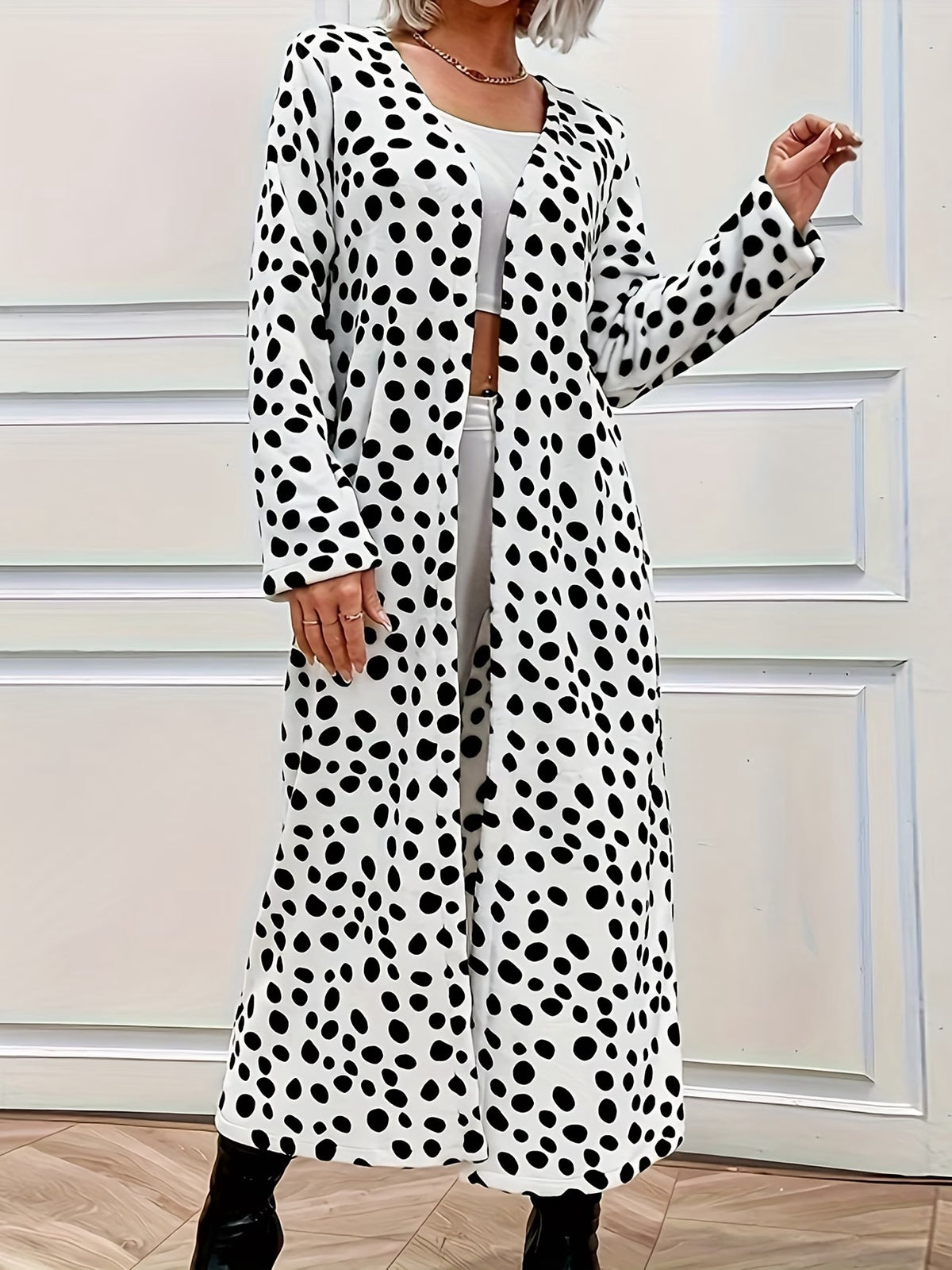 MANTEAU LONG FEMME NOIR &amp; BLANC –