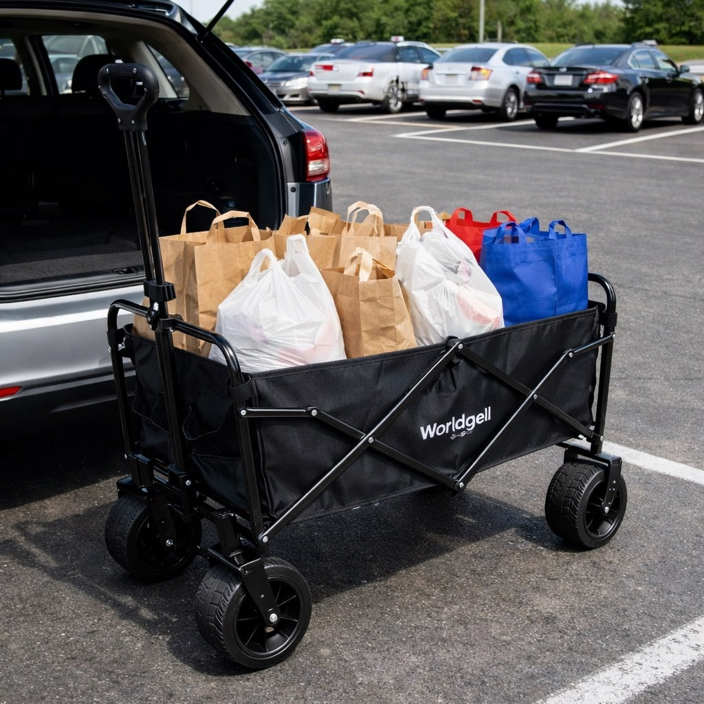 Grand Chariot de Jardin Tout-Terrain Pliable