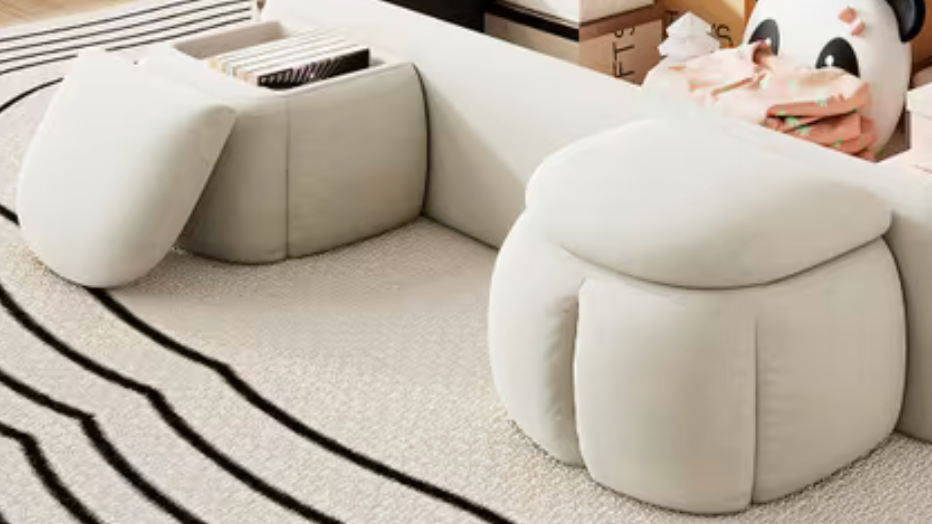 Lit enfant / ado 140x200 velours beige