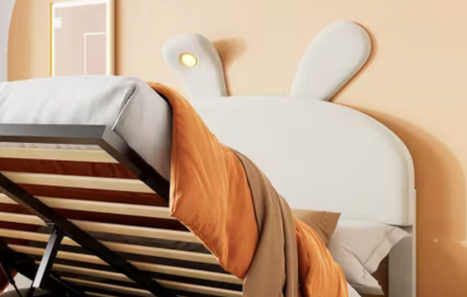 Lit enfant / ado 140x200 velours beige