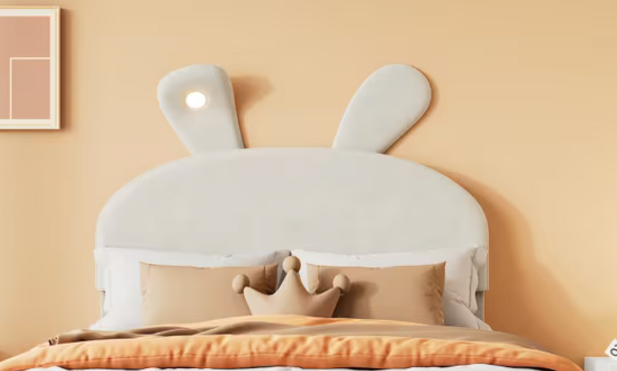 Lit enfant / ado 140x200 velours beige