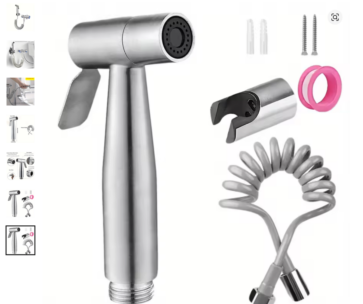 ✨ KIT DOUCHETTE WC / DOUCHE HAUTE PRESSION EN ACIER INOXYDABLE ✨