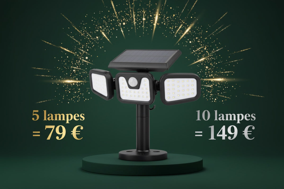 LAMPE SOLAIRE EXTÉRIEUR – DÉTECTEUR DE MOUVEMENT