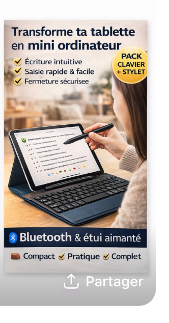 Mini Clavier Bluetooth + Stylet Magnétique